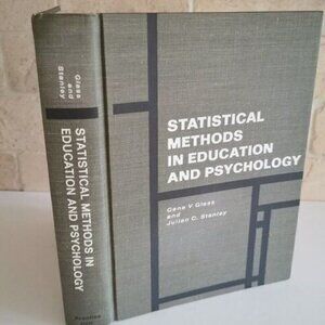 1970 Statistical Methods in Education and Psychology Textbook, Grey Book Vintage